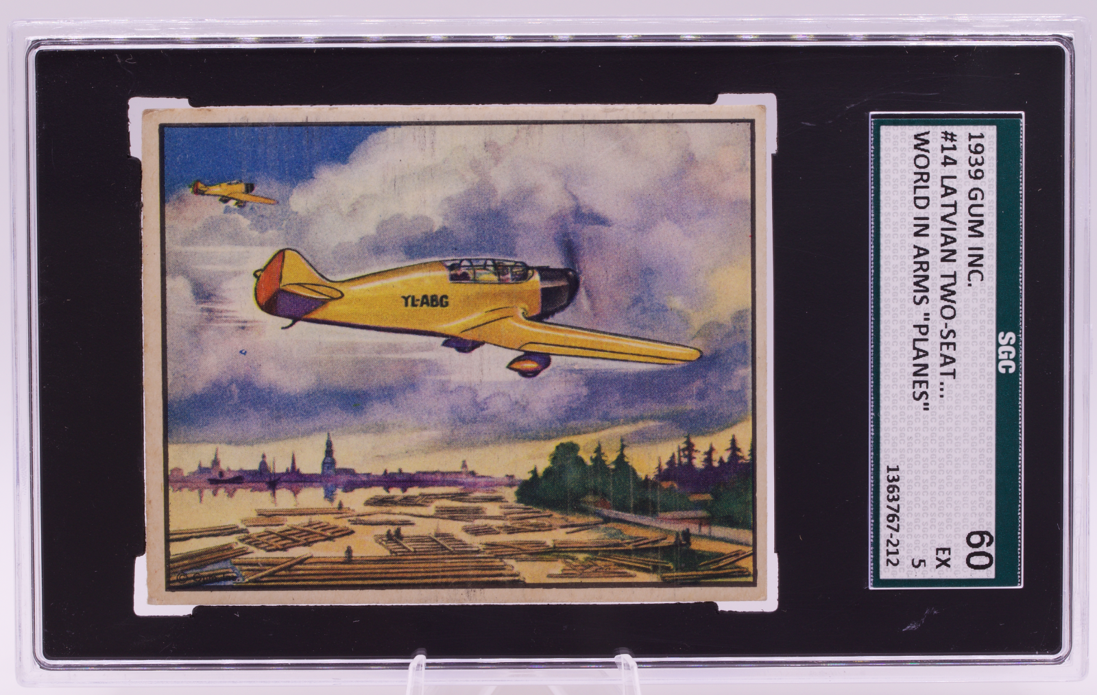 1939 Gum Inc World In Arms #14 Latvian Two-Seat Recon SGC 5 EX Pre-War WWII
