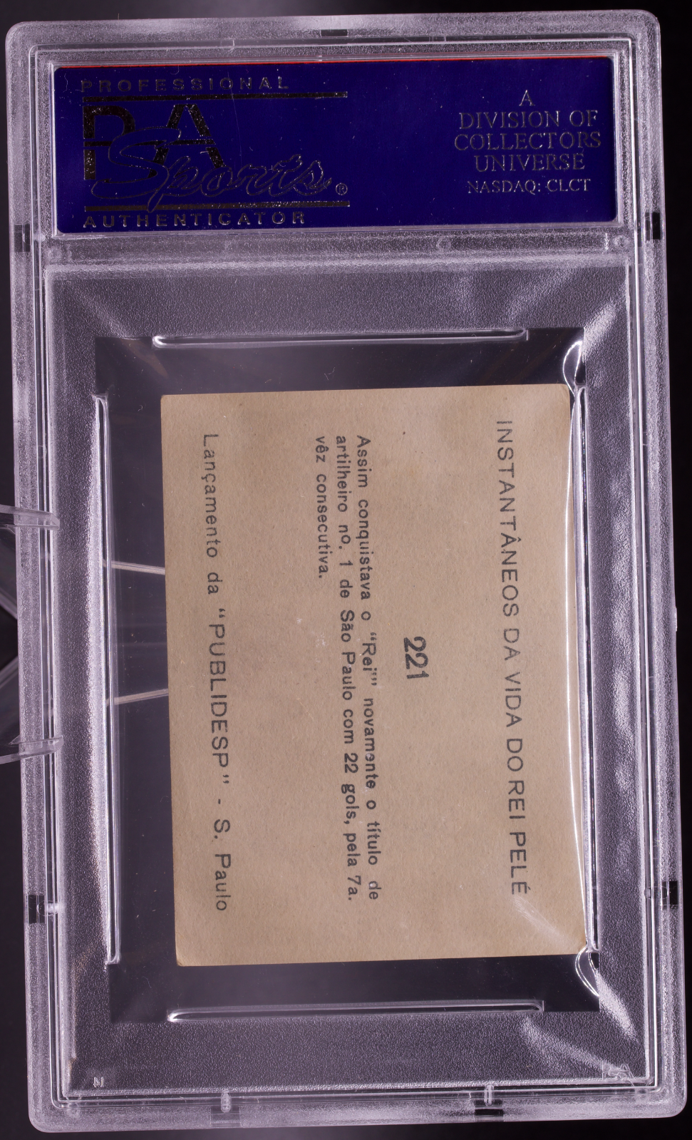 1964 Instantaneos Da Vida Do Rei Pele #227 Pelé PSA 4 POP 1 None Higher !