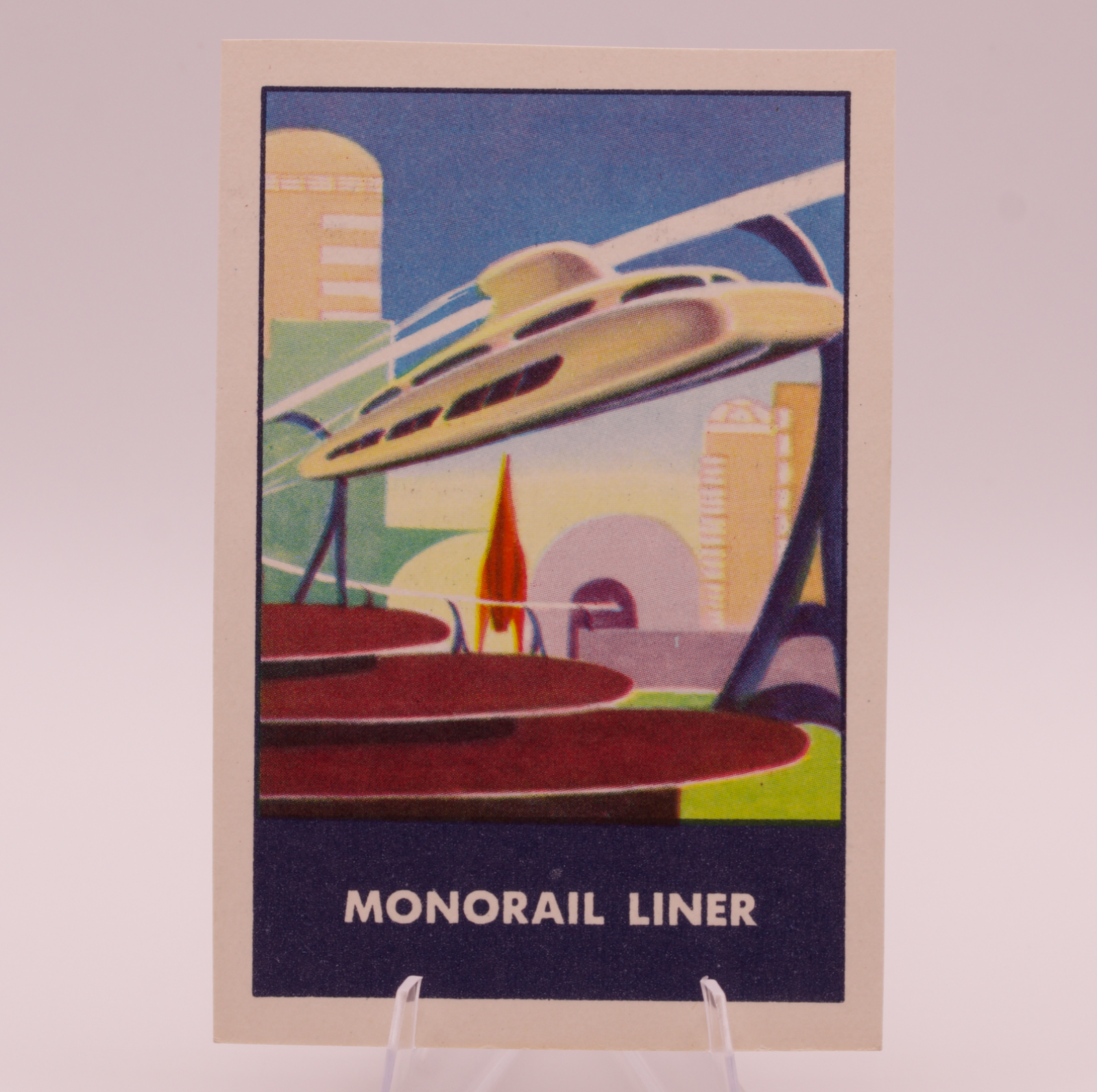 1953 Ralston Purina Space Patrol Monorail Liner F280-3 Chex Cereal Card Sci-Fi