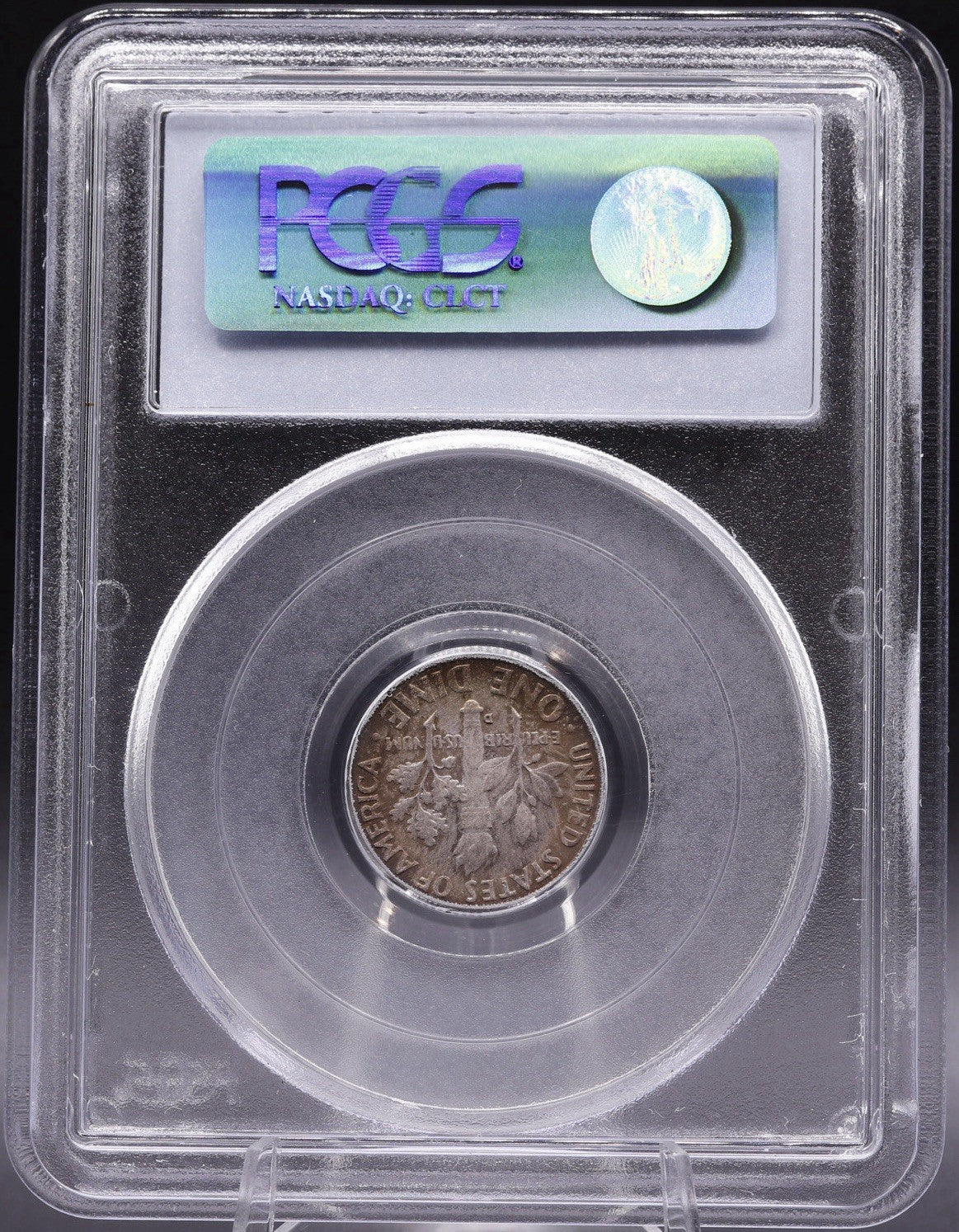 1959-D Roosevelt Dime PCGS MS66 Rainbow Toned Silver 10C