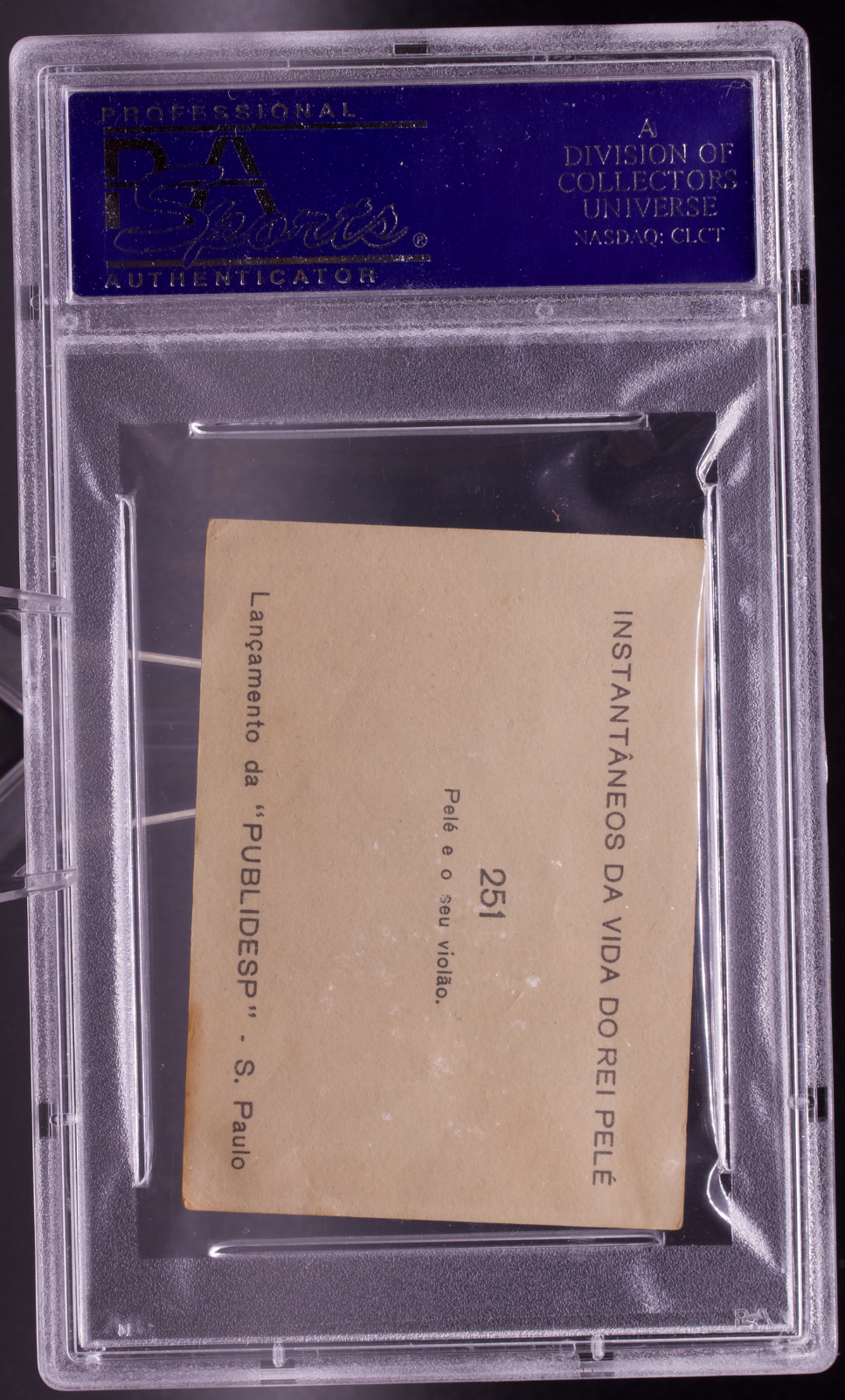 1964 Instantaneos Da Vida #251 Pele PSA 2 GOOD Guitar Violao Brazil Soccer