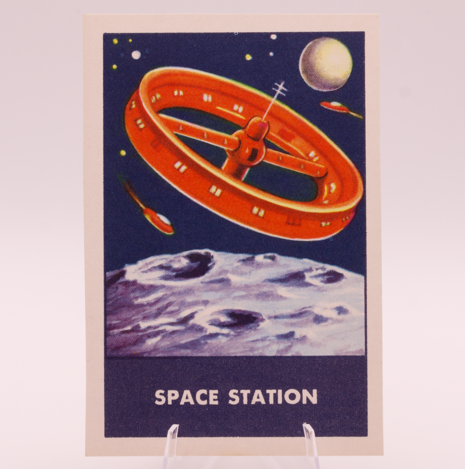1953 Ralston Purina Space Patrol Space Station F280-3 Chex Cereal Card Sci-Fi