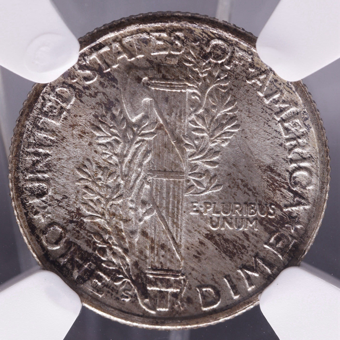 1938-S Mercury Dime NGC MS67+ Toned Gem Uncirculated Semi-Key Date Silver Coin