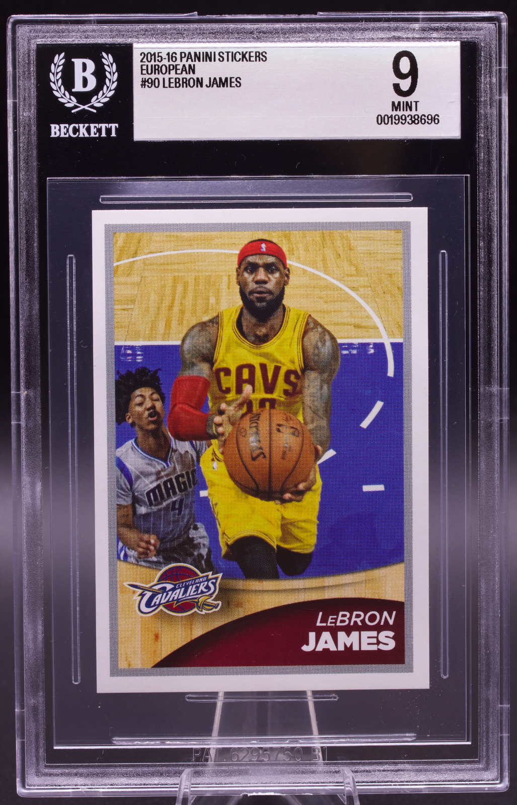 2015-16 Panini European Sticker LeBron James #90 New BGS Holder 9 Mint Cavs