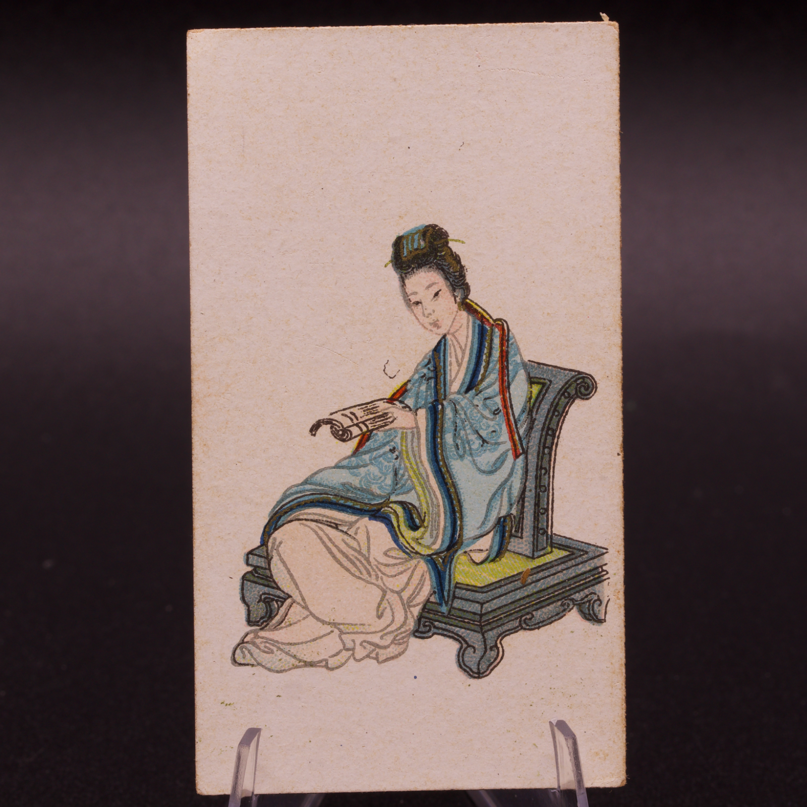 1908 Eagle Bird Cigarettes Chinese Beauties B.A.T. Tobacco Card China Antique