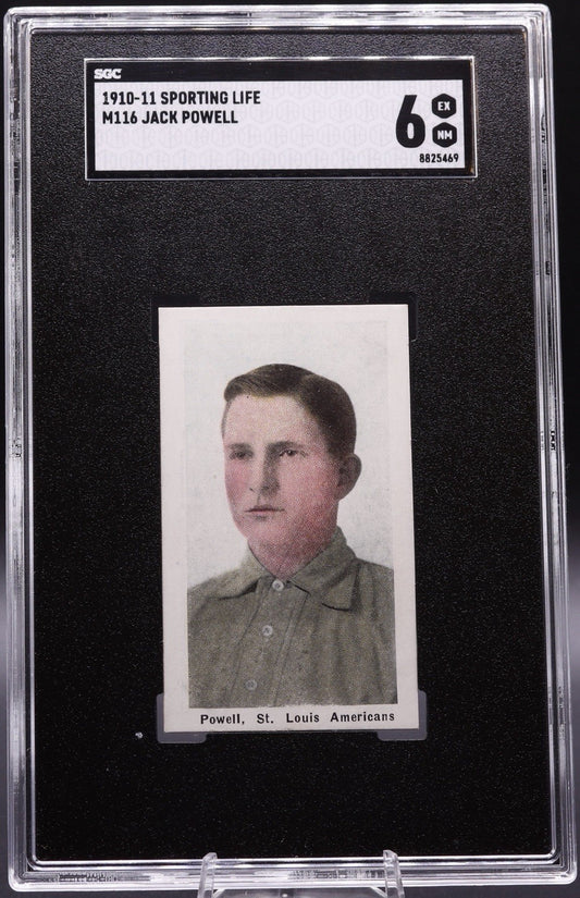 1910 Sporting Life M116 Jack Powell SGC 6 EX-NM • St. Louis Americans Vintage