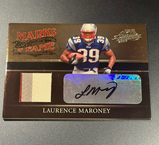 2006 Donruss Laurence Maroney Auto Jersey Patch RC #22/25 • Patriots Event-Worn