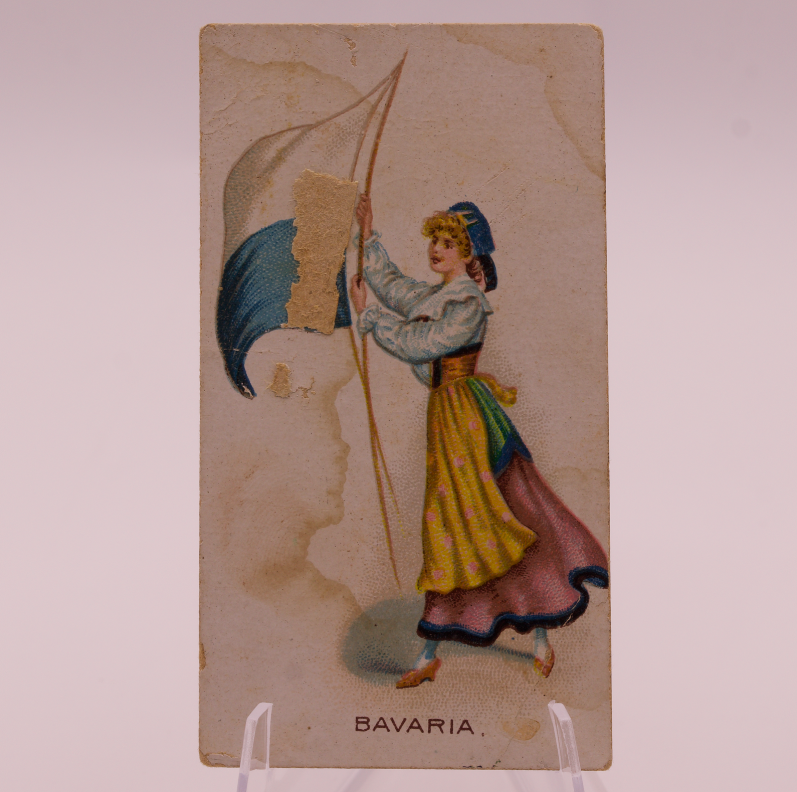 1908 Wills Flag Girls of All Nations #35 BAVARIA Capstan Navy Cut Tobacco Card