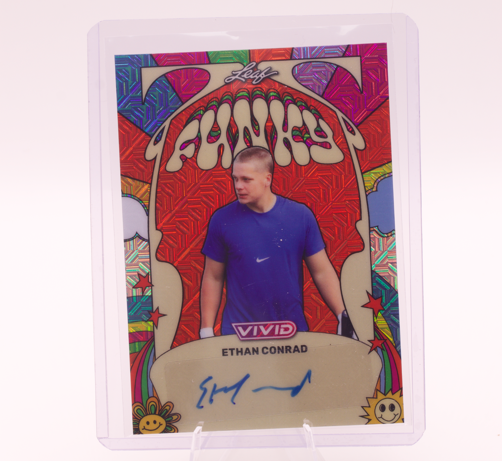 2026 Leaf Vivid Funky Ethan Conrad Auto /14 FA-EC1 Cubs 1st Round Pick Card