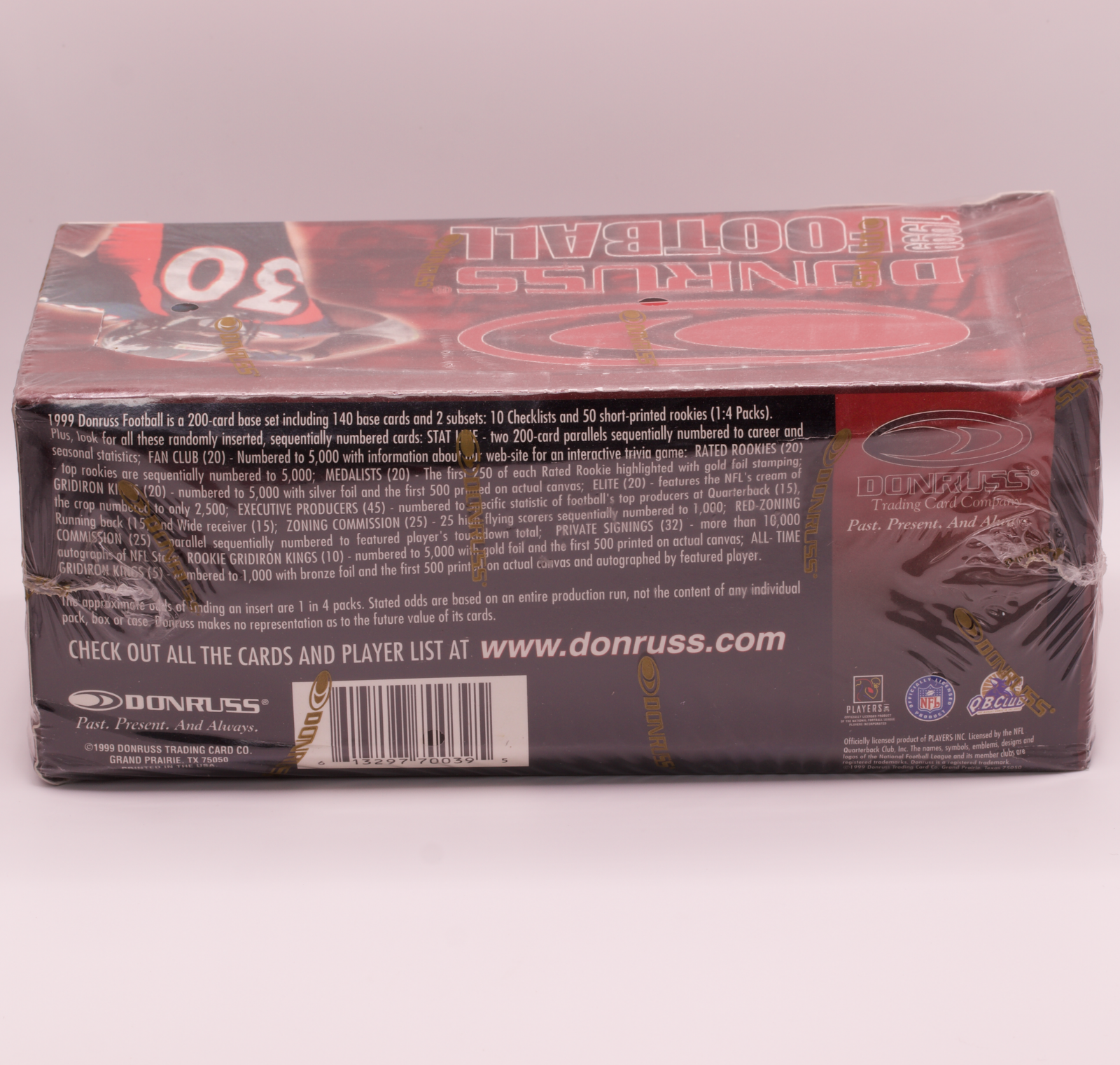 1999 Donruss Football Factory Sealed Hobby Box 24 Packs 7 Cards Per Pack NFL