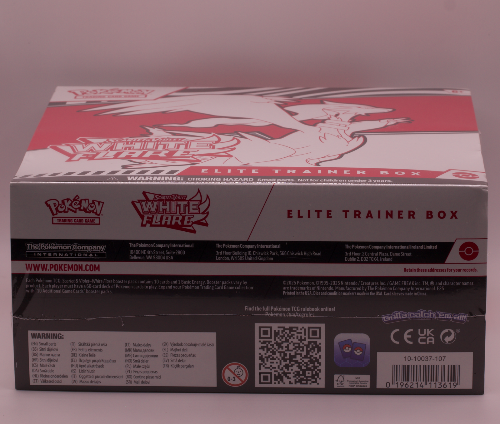 Pokémon TCG Scarlet & Violet White Flare Elite Trainer Box. Sealed. Reshiram box