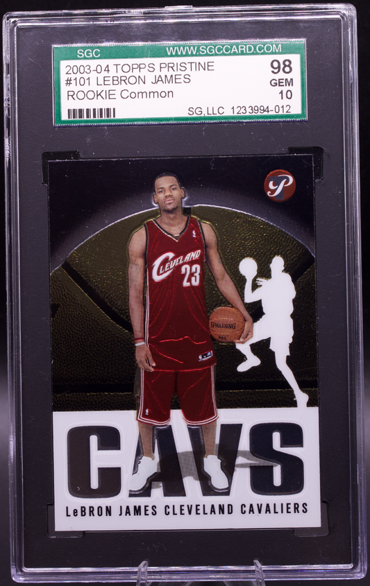 2003-04 Topps Pristine LeBron James Rookie #101 SGC 98 Gem Mint 10 Cavaliers