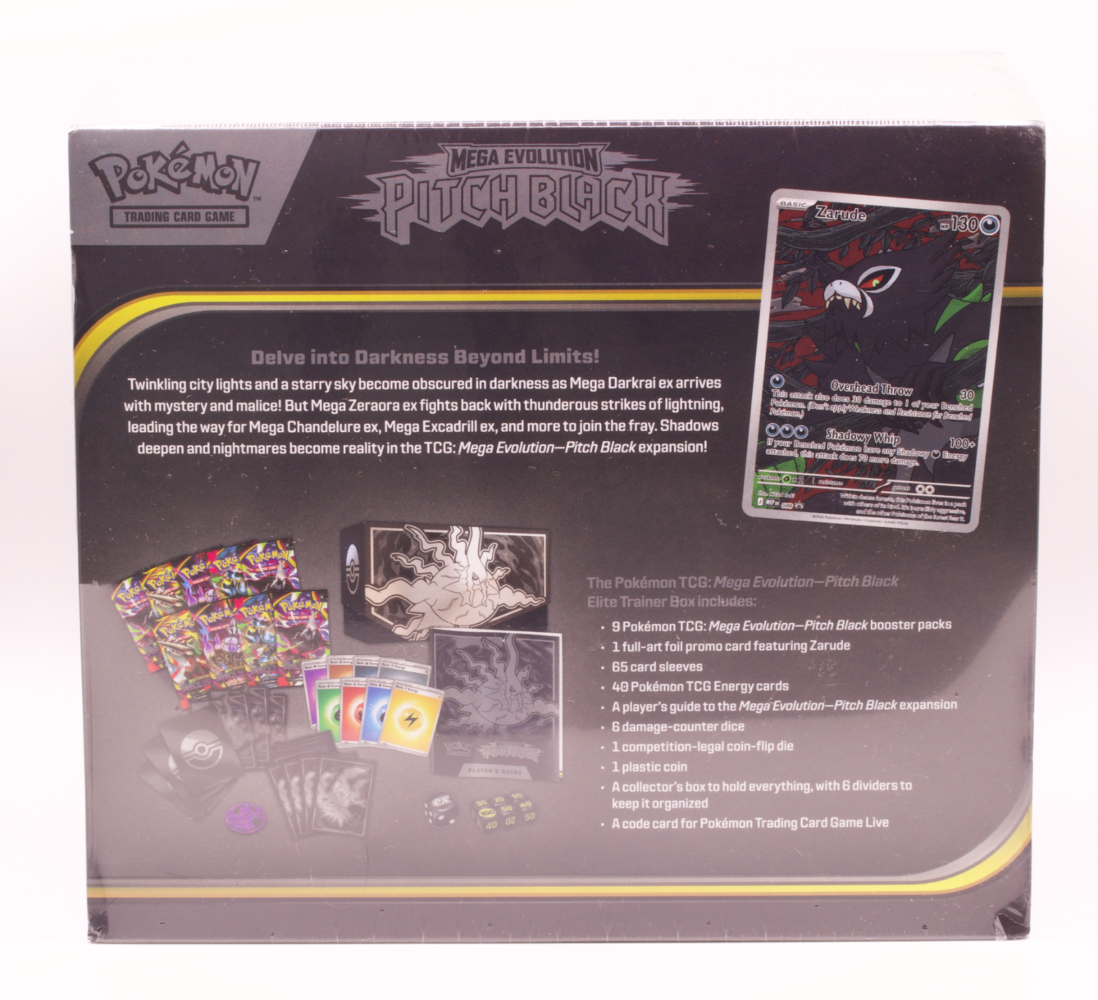 Pokemon Pitch Black Elite Trainer Box ETB Mega Darkrai 9 Booster Packs Sealed