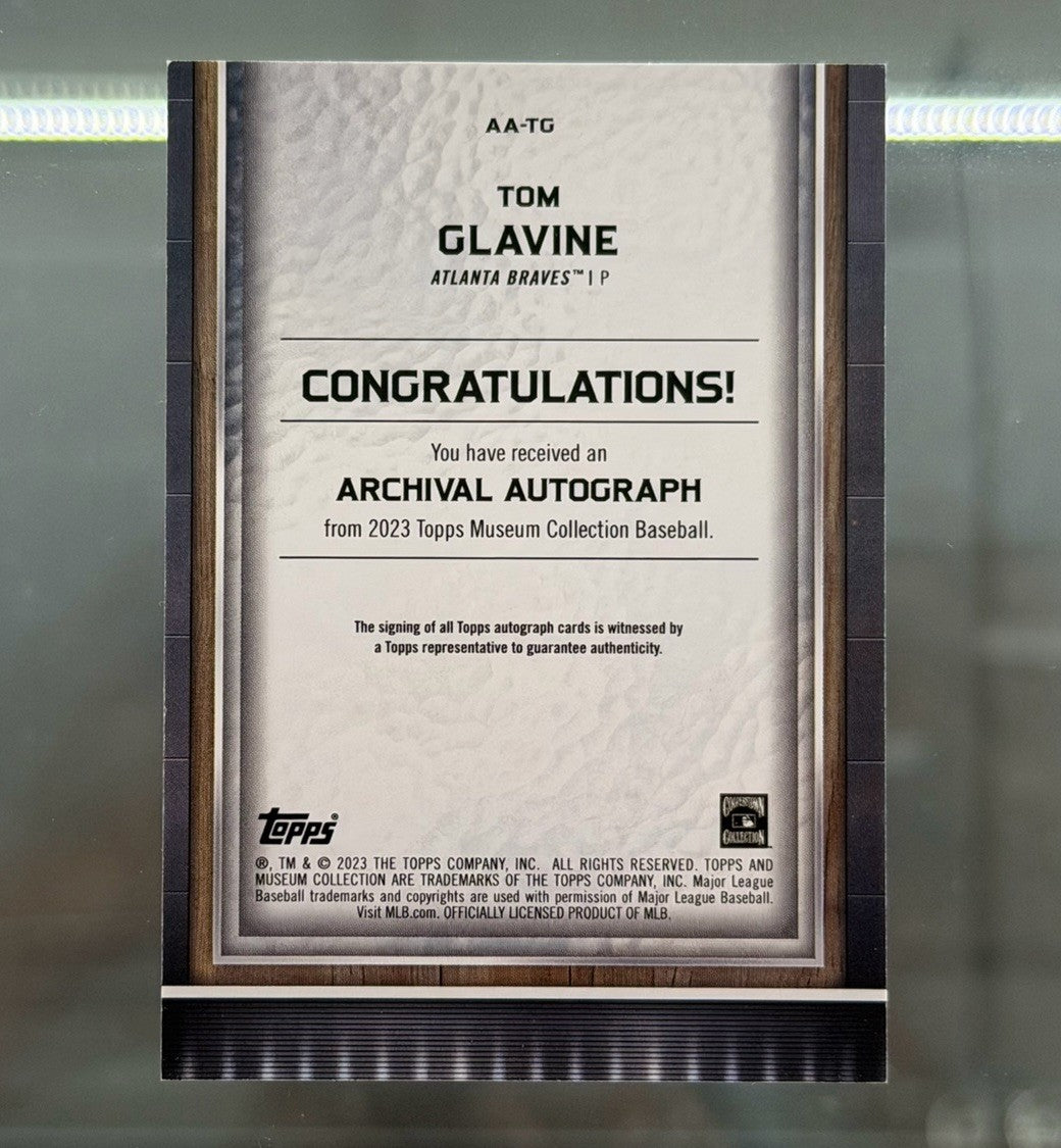 2023 Topps Museum Collection Archival Autograph Tom Glavine /50