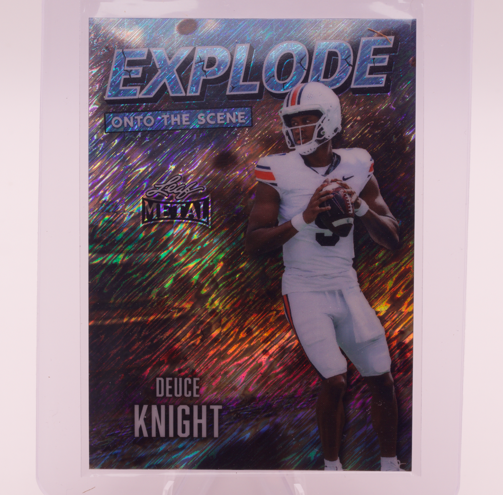 2026 Leaf Metal Explode Deuce Knight /8 Ole Miss Rebels Auburn Tigers QB Card