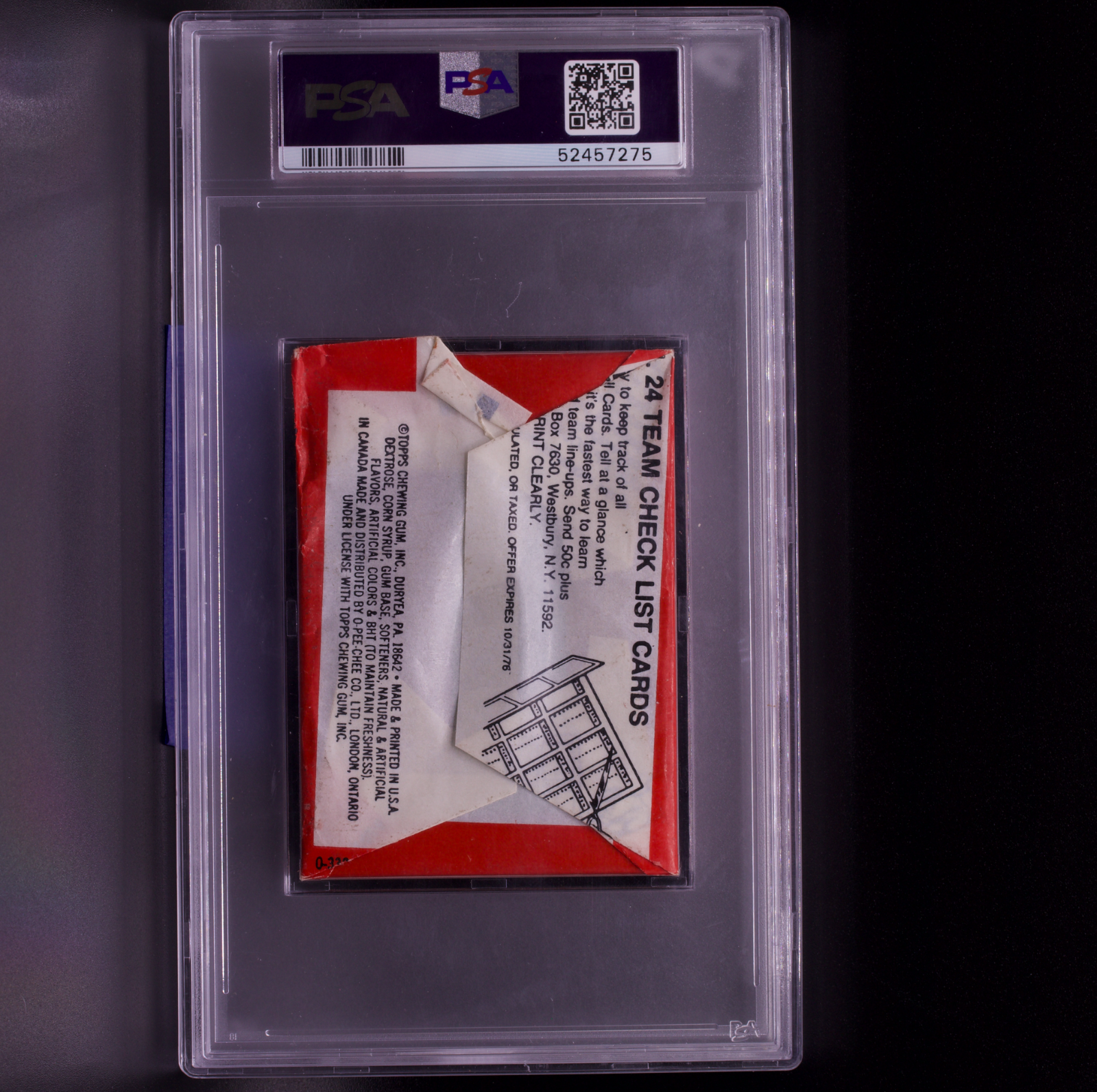 1976 Topps Baseball Wax Pack PSA 6 EX-MT Sealed