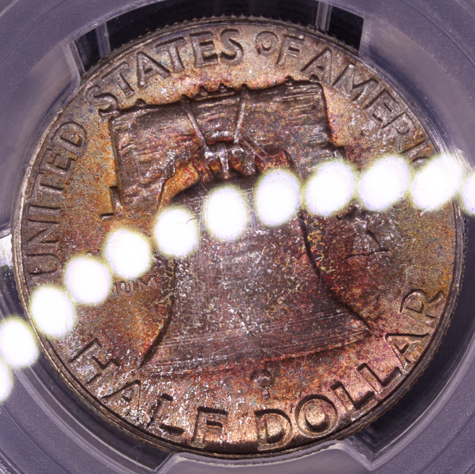1956 FranklinHalf Dollar PCGS MS67 Toned - CAC