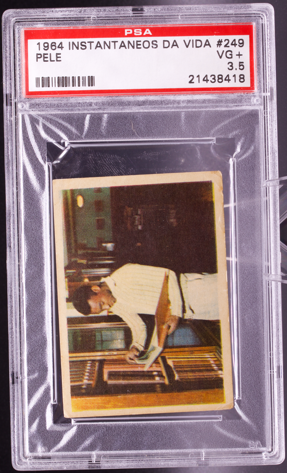 1964 Instantaneos Da Vida #249 Pele PSA 3.5 VG+ Library Book Soccer Card