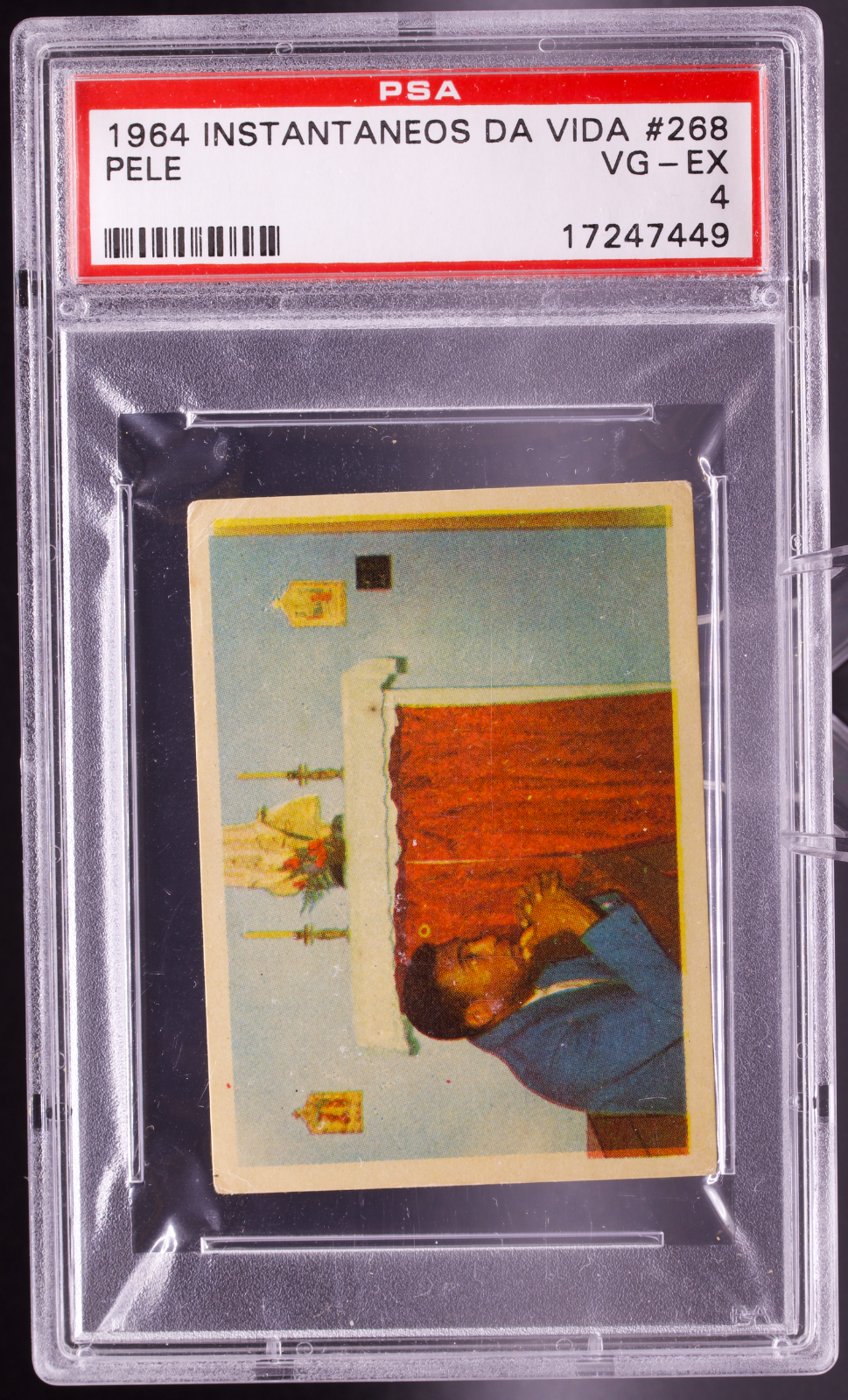 1964 Instantaneos Da Vida #268 Pele PSA 4 VG-EX Church Praying Brazil Soccer
