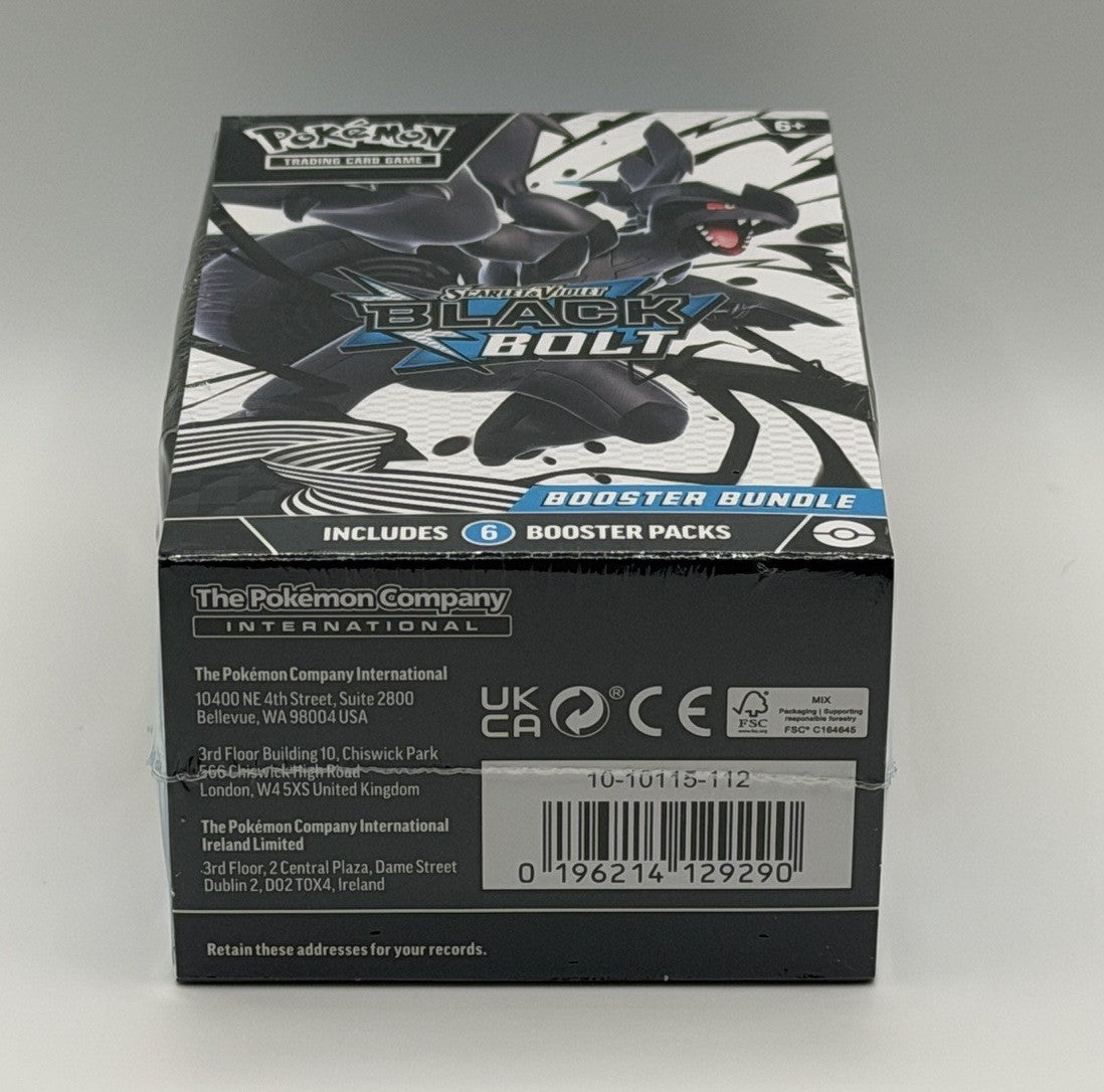 Pokemon Scarlet & Violet Black Bolt Booster Bundle 6 Packs Sealed