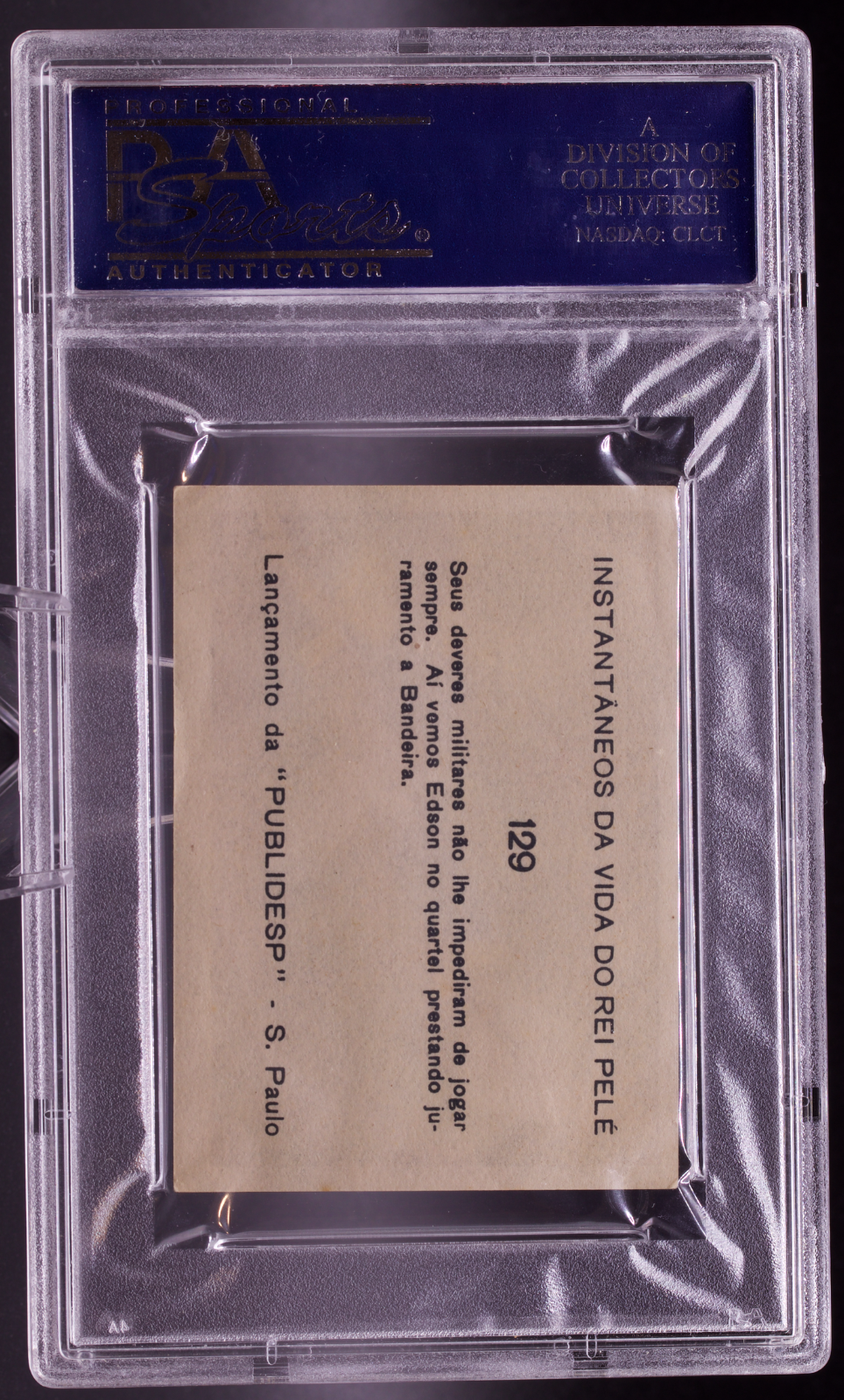1964 Instantaneos Da Vida #129 Pele PSA 4 VG-EX Brazil Military Soccer Card