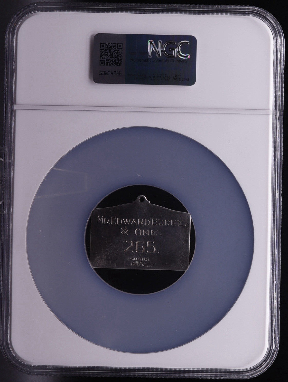1930 New York Giants Sterling Silver Season Pass Edward Burke Lambert Bros NGC