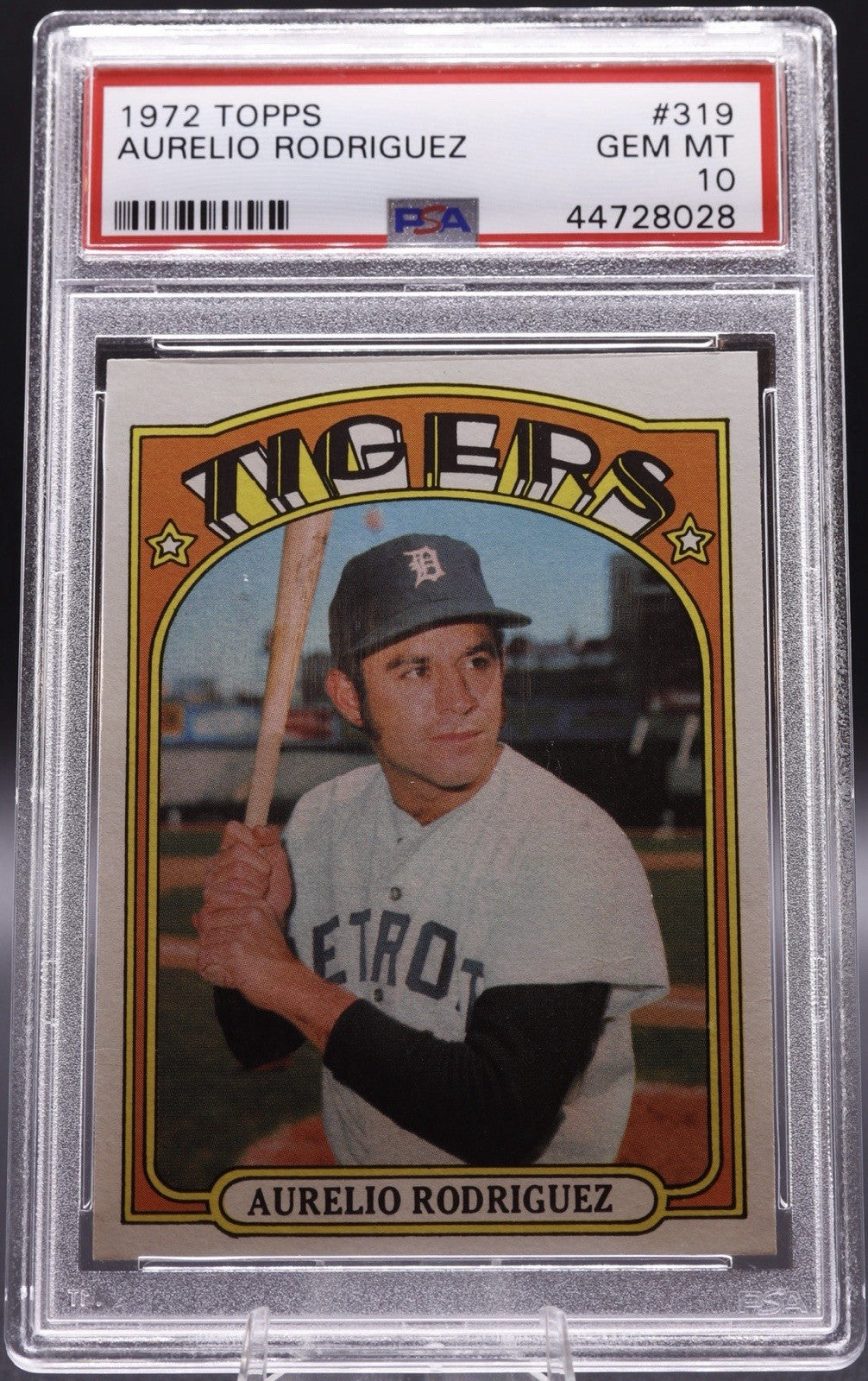 1972 Topps #319 Aurelio Rodriguez Tigers RC PSA 10 GEM MT Rookie