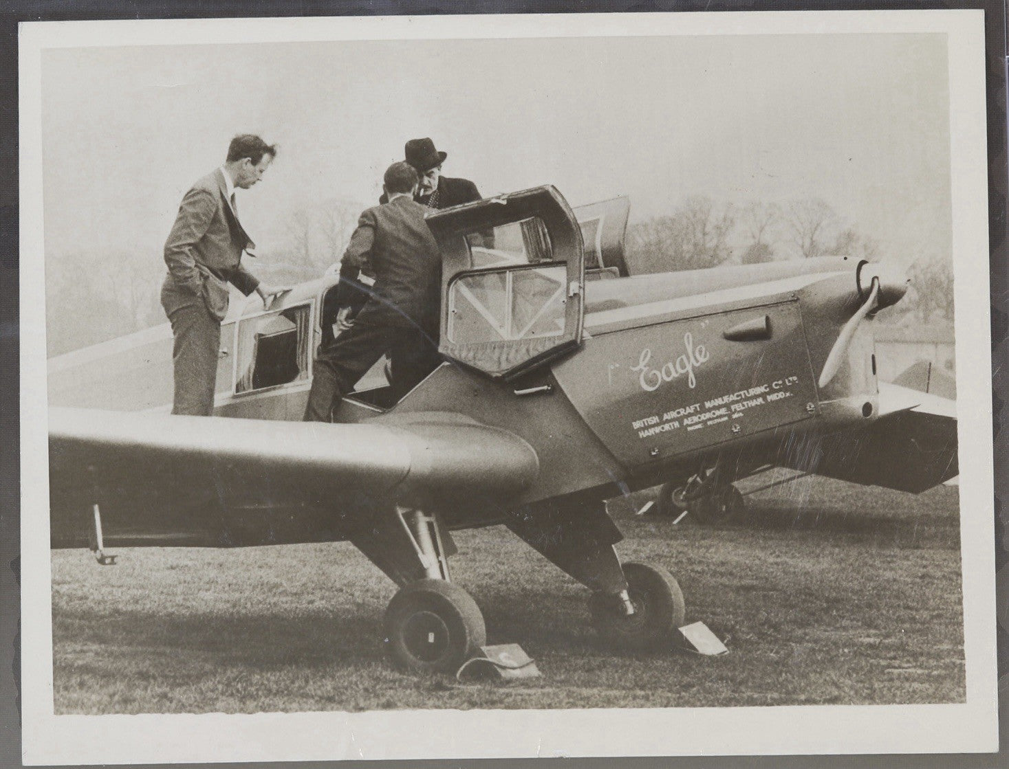 1936 Charles Lindbergh PSA Type 1 Original AP News Photo England Eagle Plane