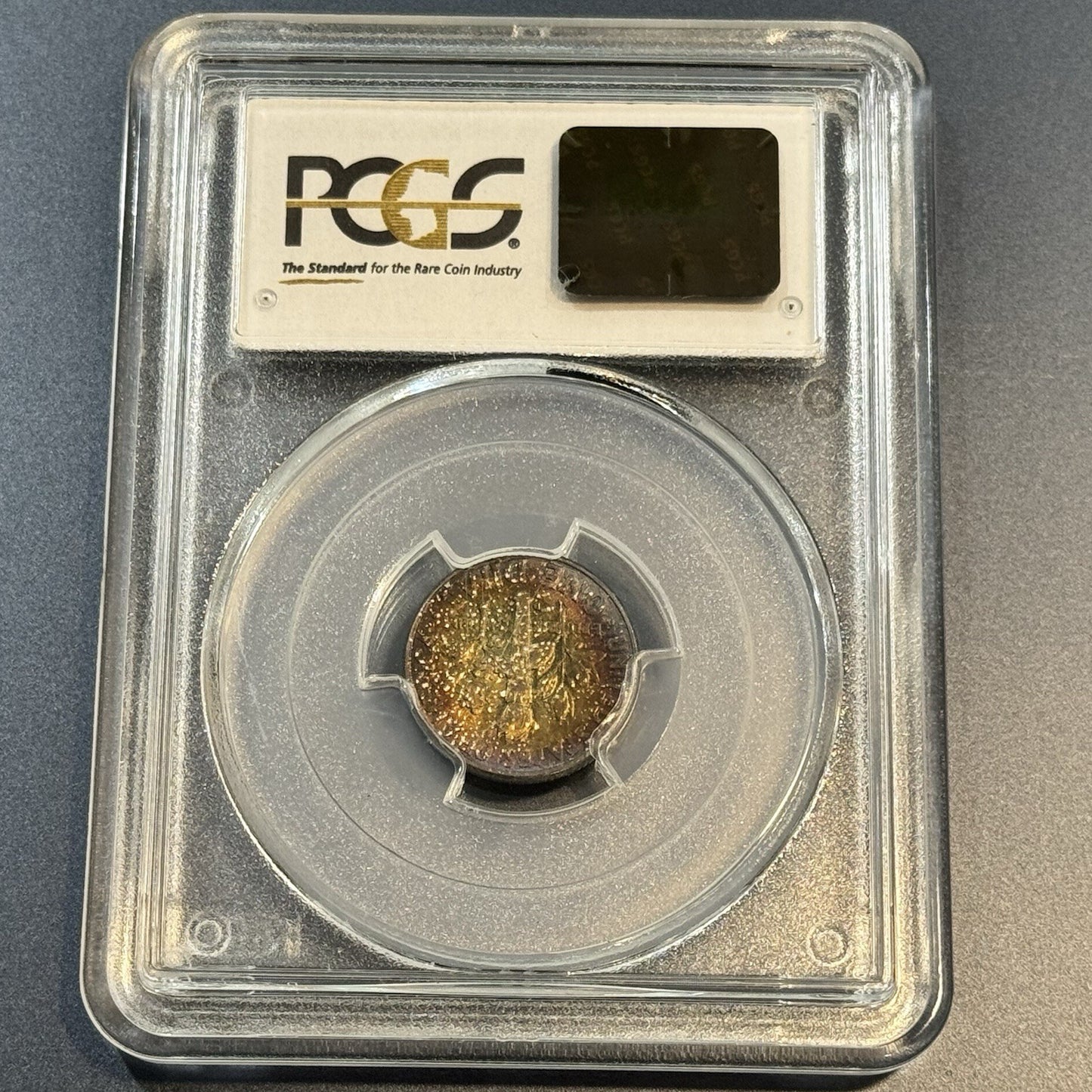 1960-D Roosevelt Dime PCGS MS66 • Full Rainbow Toning • Toned 10C Coin