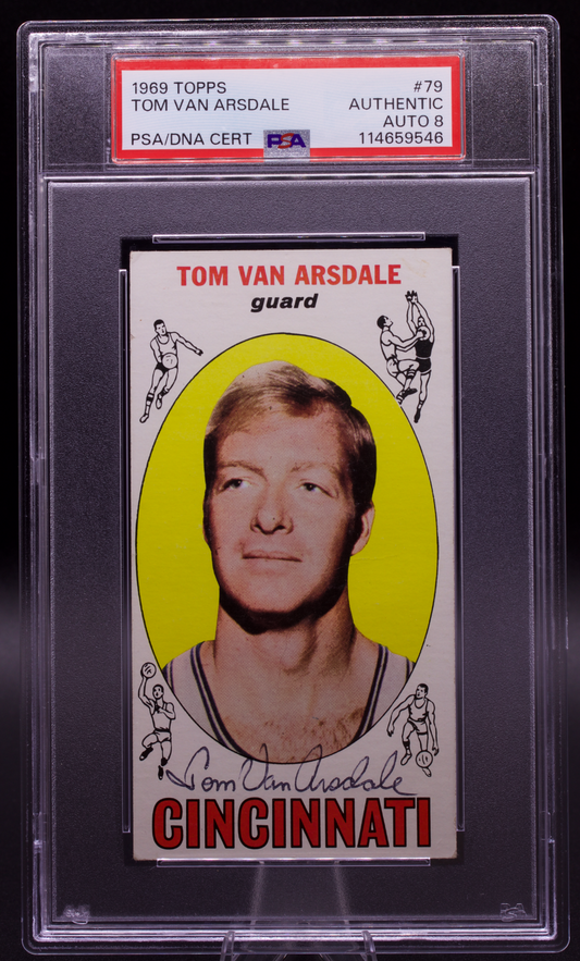 1969 Topps Tom Van Arsdale #79 PSA Authentic AUTO 8 Signed Royals Tallboy