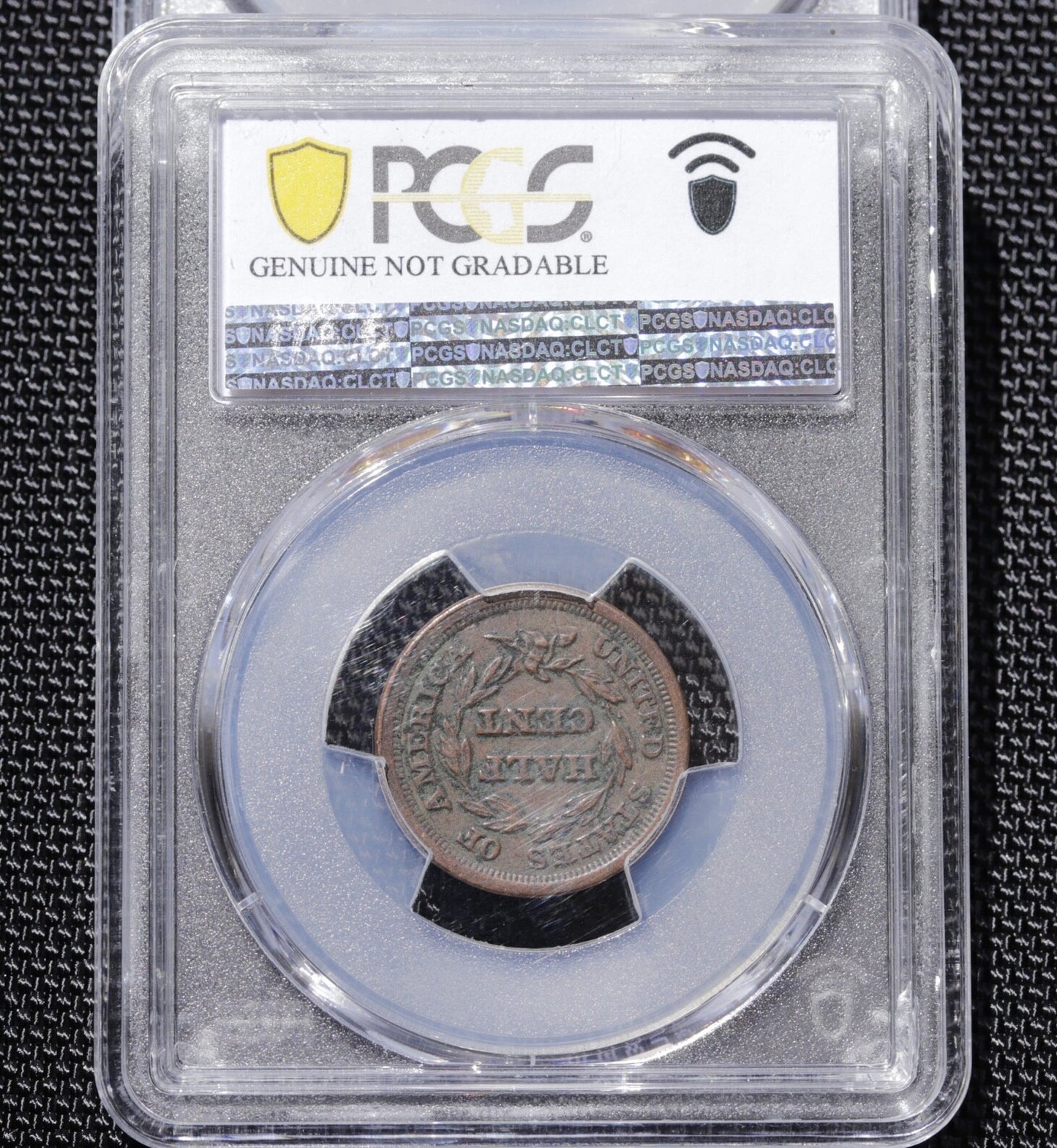 1853 Braided Hair Half Cent PCGS Genuine XF Details • Sharp LIBERTY & Bold Date