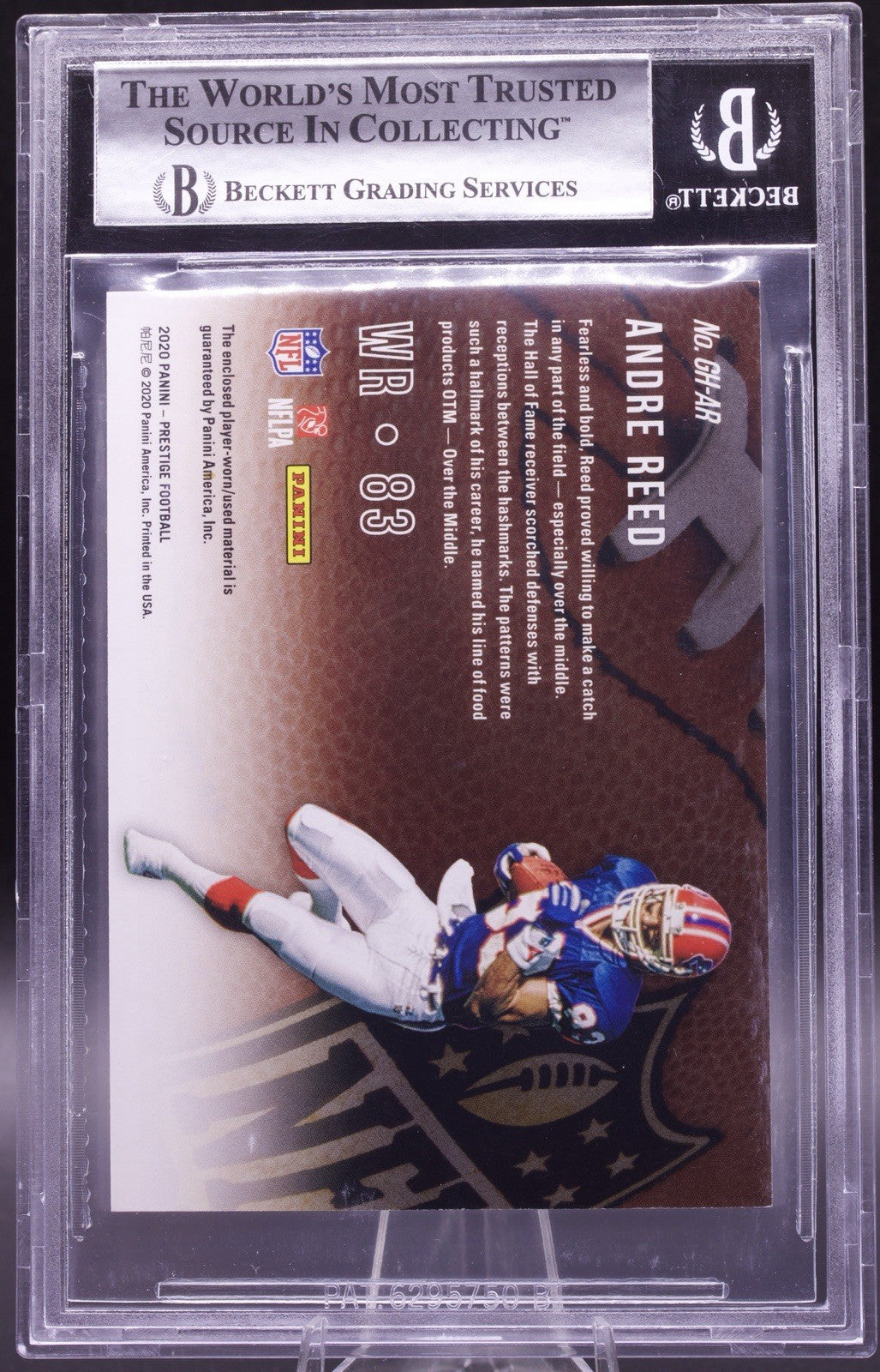 2020 Panini Prestige Gridiron Heritage Andre Reed Jersey Relic Buffalo Bills 