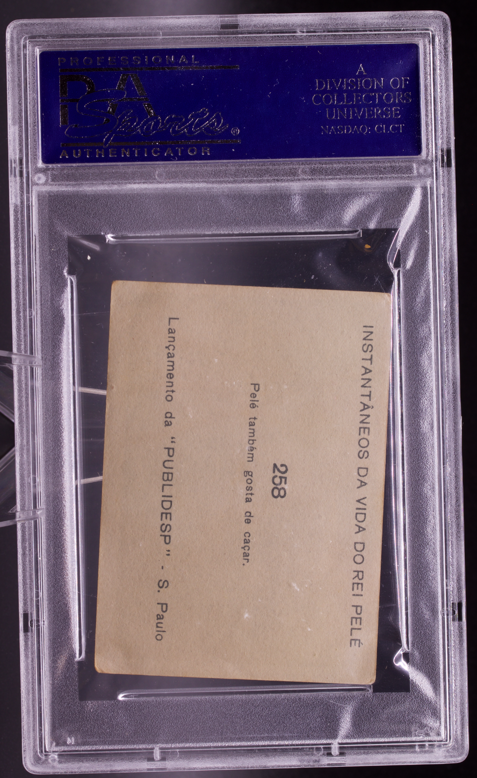 1964 Instantaneos Da Vida #258 Pele PSA 3 VG Hunting Caçar Brazil Soccer Card