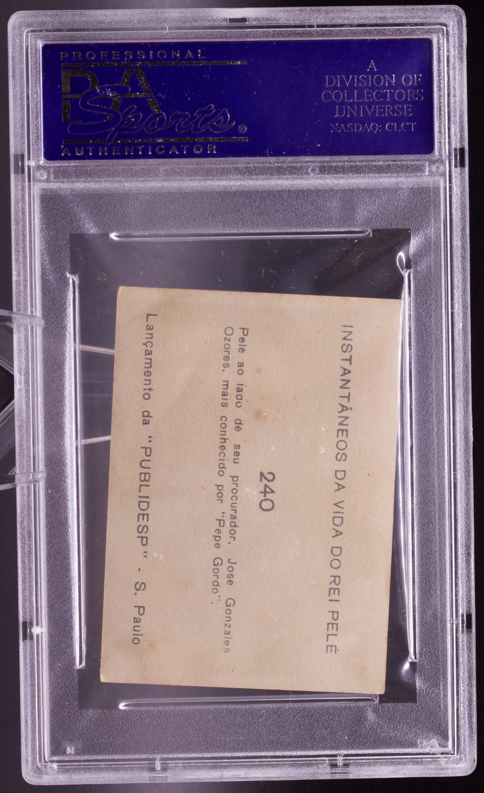 1964 Instantaneos Da Vida Do Rei Pele #240 Pelé PSA 3 VG Brazil Soccer Card