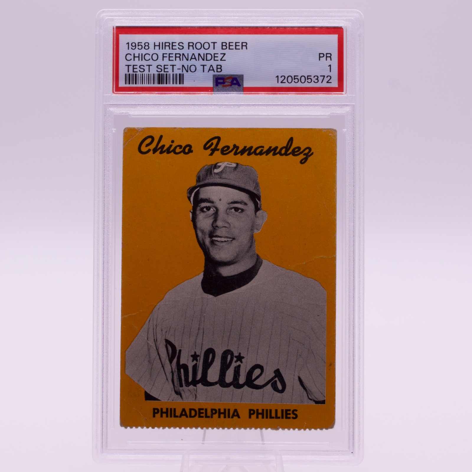 1958 Hires Root Beer TEST SET Chico Fernandez PSA 1 Poor Scarce No Tab Rare