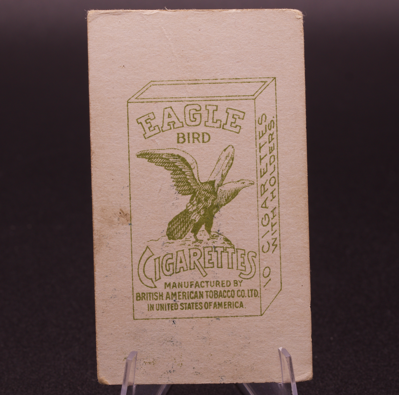 Antique Eagle Bird Cigarettes Card Mahaya Rasmi Siam Thai British American Co