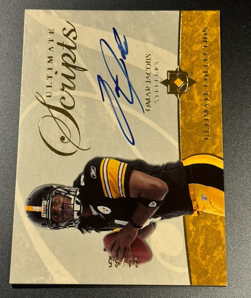 2006 Ultimate Collection Omar Jacobs Auto 35 Steelers Rookie QB Ultimate Scripts
