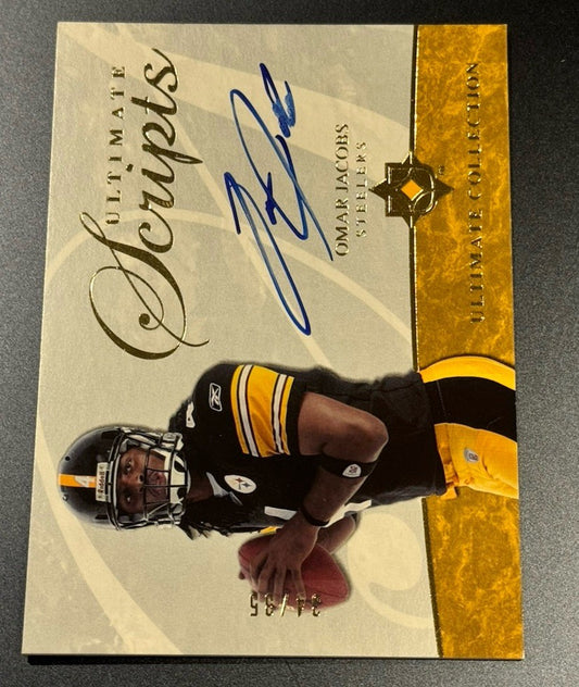 2006 Ultimate Collection Omar Jacobs Auto 35 Steelers Rookie QB Ultimate Scripts