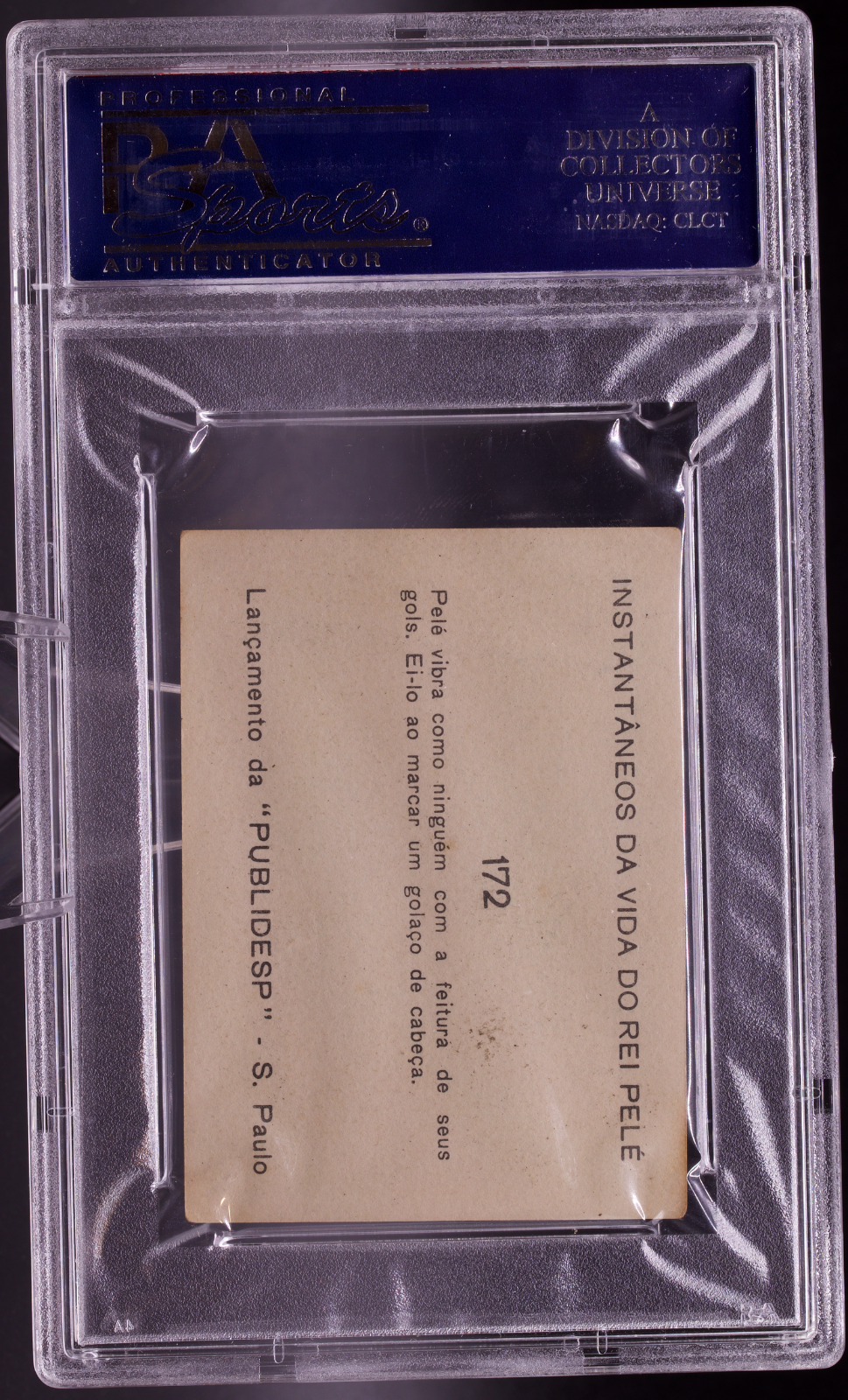 1964 Instantaneos Da Vida #172 Pele PSA 4 VG-EX Header Goal Santos Soccer Card