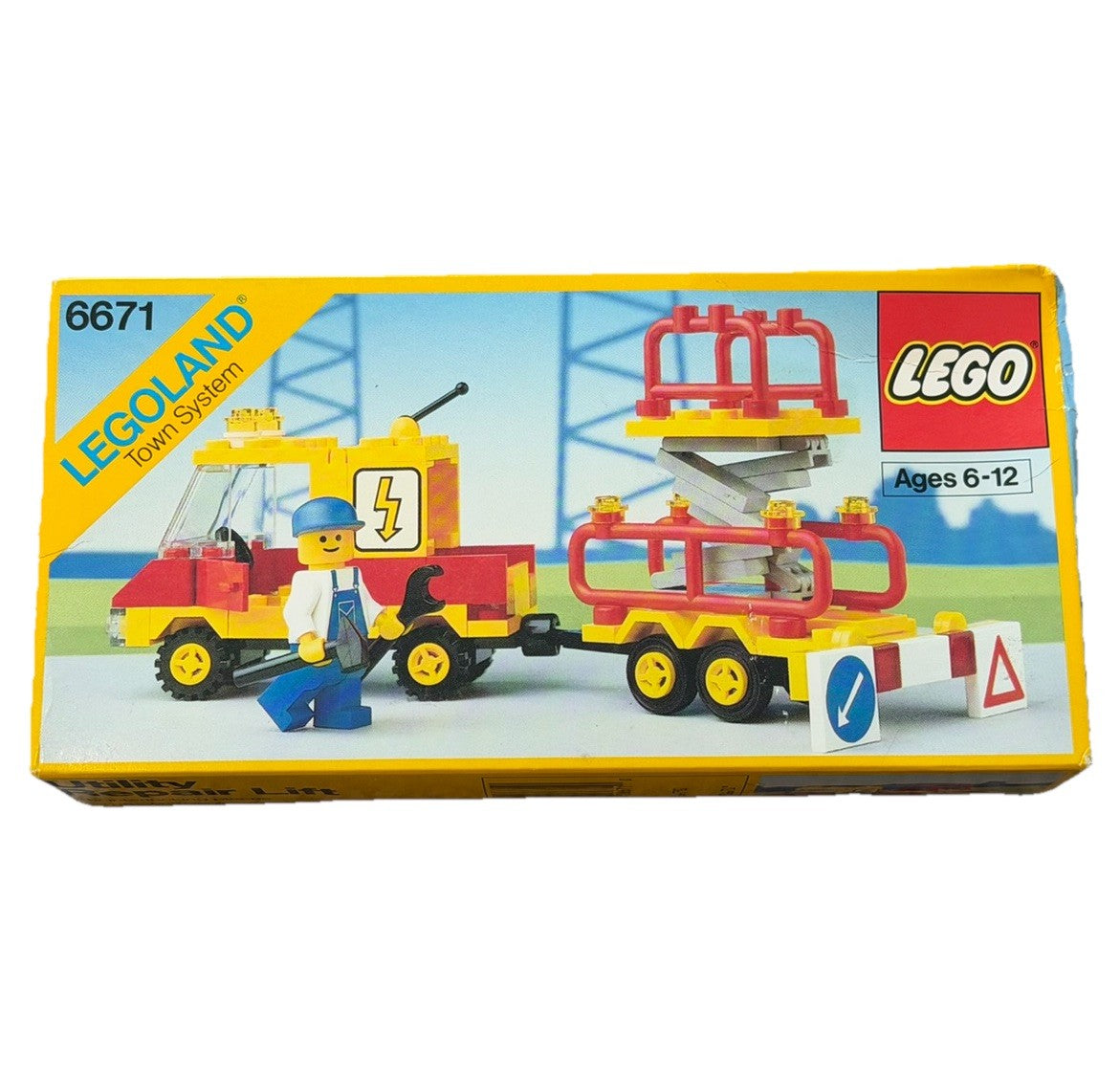 Vintage LEGO 6671 Utility Repair Lift Town Sealed New 1989 106 pcs Rare
