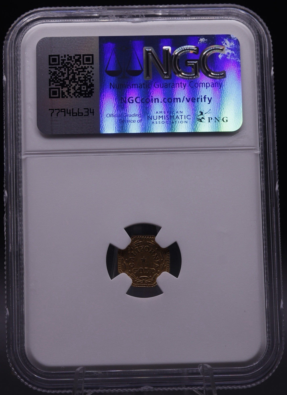 1857 Cal Gold Token Octagonal NGC MS66 Indian Wreath Territorial Gem - Top Pop!