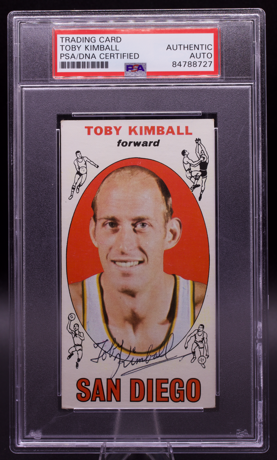 1969 Topps Signed Toby Kimball #39 PSA Authentic Auto San Diego Rockets Tallboy
