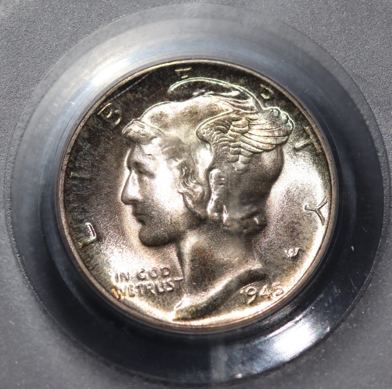 1945-D Mercury Dime 10C PCGS MS67 FB CAC Gem WWII Denver