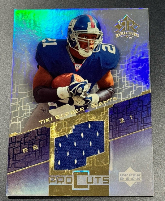 Tiki Barber Game-Used Jersey • 2004 Upper Deck Reflections Pro Cuts Giants