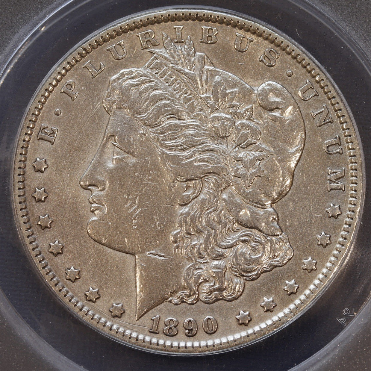 1890-CC Morgan Silver Dollar $1 ANACS EF45 Details Carson City Cleaned Damaged