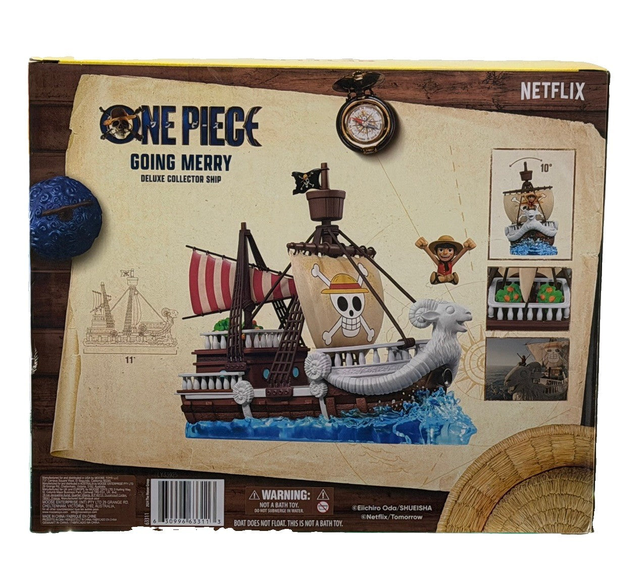 2024 One Piece Netflix Going Merry Ship Playset Luffy Straw Hat Moose Sealed New