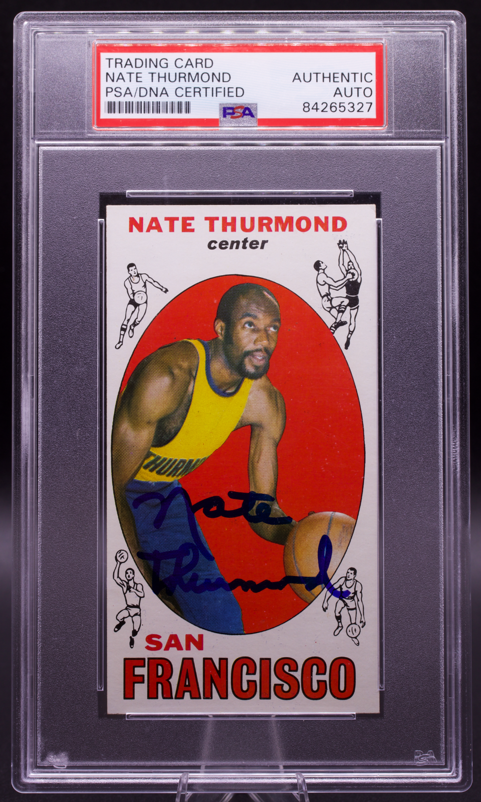 1969 Topps Nate Thurmond #10 PSA Authentic AUTO Signed Warriors Tallboy HOF