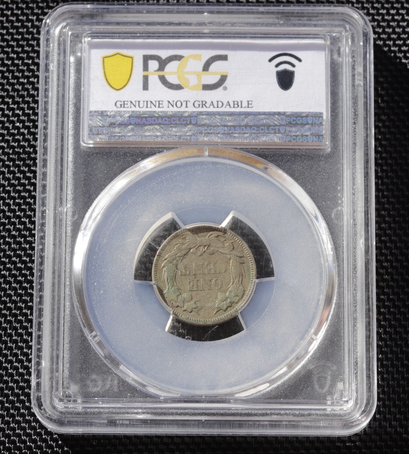 1858 Flying Eagle Cent PCGS Genuine VF Detail Cleaned Large Letters US Coin