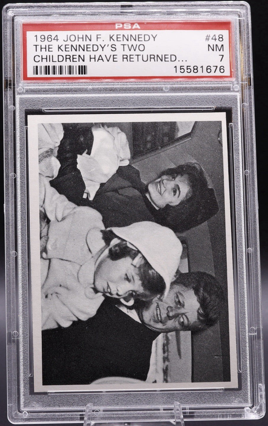 1964 Topps JFK #48 Children Have Returned • PSA 7 NM • Kennedy Family Photo