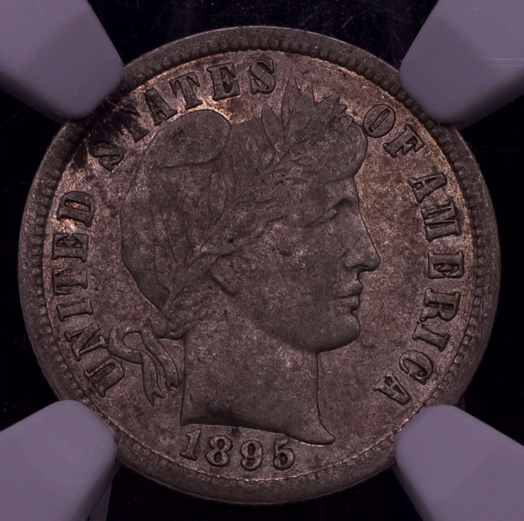 1895-S Barber Dime NGC VF35 10C Silver Semi-Key Date San Francisco Mint Coin